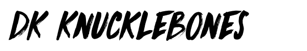 DK Knucklebones font preview